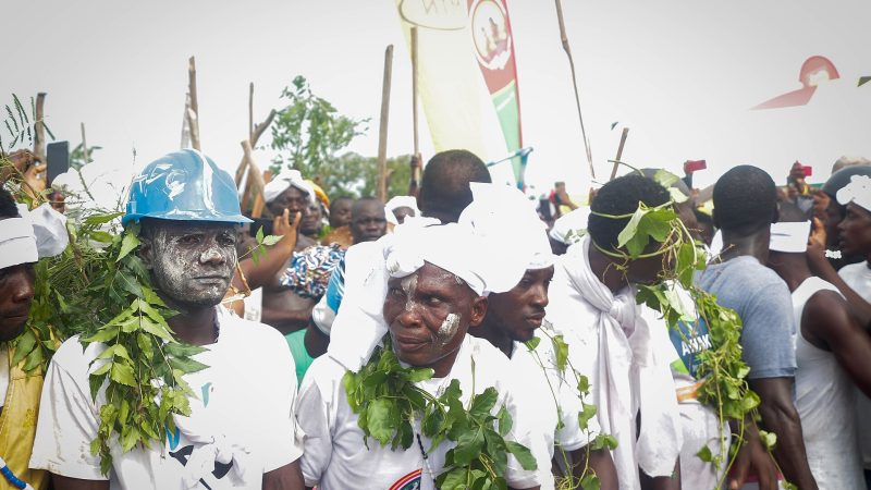 A group at the Aboakyer festival in Winneba