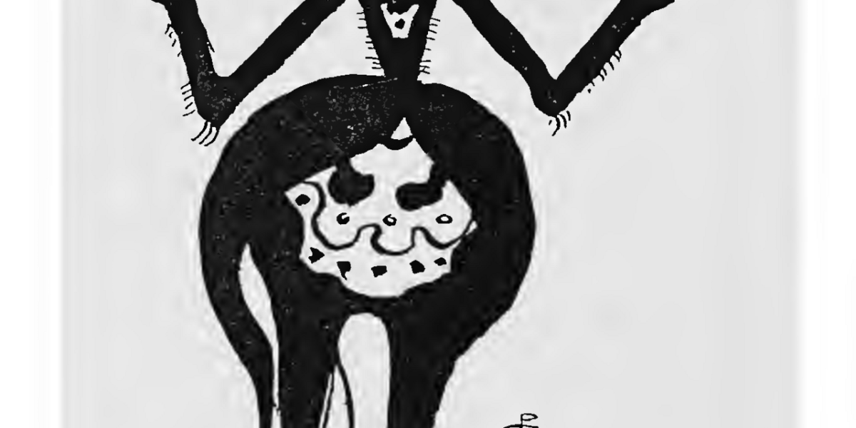 An illustration from a collection of Anansi stories