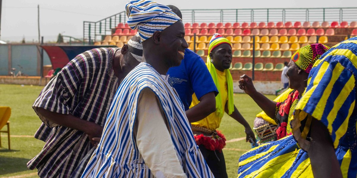 Striped batakari smocks from northern Ghana