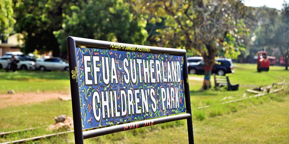 The Efua Sutherland Children's Park in Accra, named after the playwright