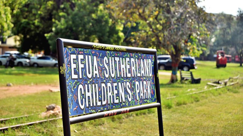 The Efua Sutherland Children's Park in Accra, named after the playwright