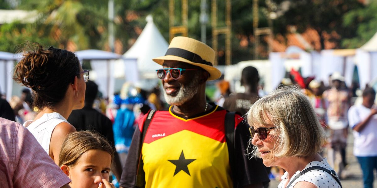 The flag of Ghana at the Taste of Ghana Festival 2023