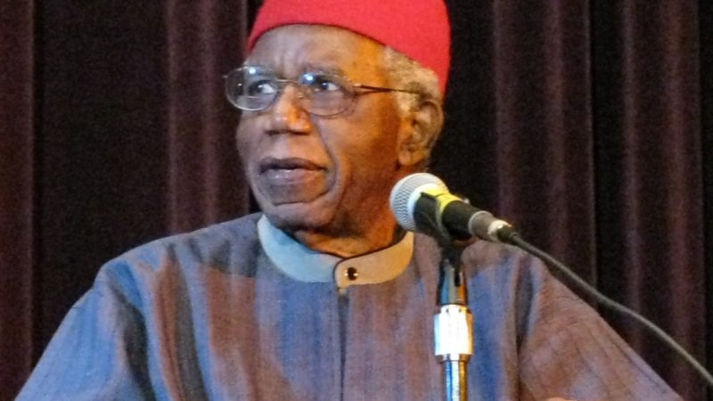 Chinua Achebe speaking in Buffalo, New York, in 2008